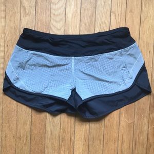 lululemon athletica REFLECTIVE Black and Gray Women Shorts
